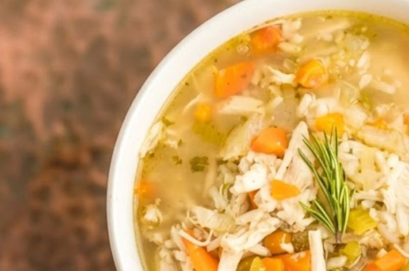 Slow Cooker Chicken Rice Soup