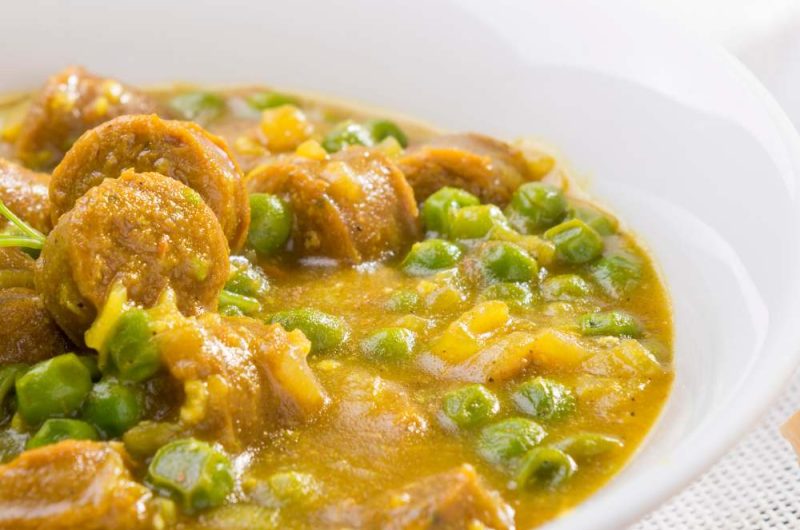 Slow Cooker Curried Sausages
