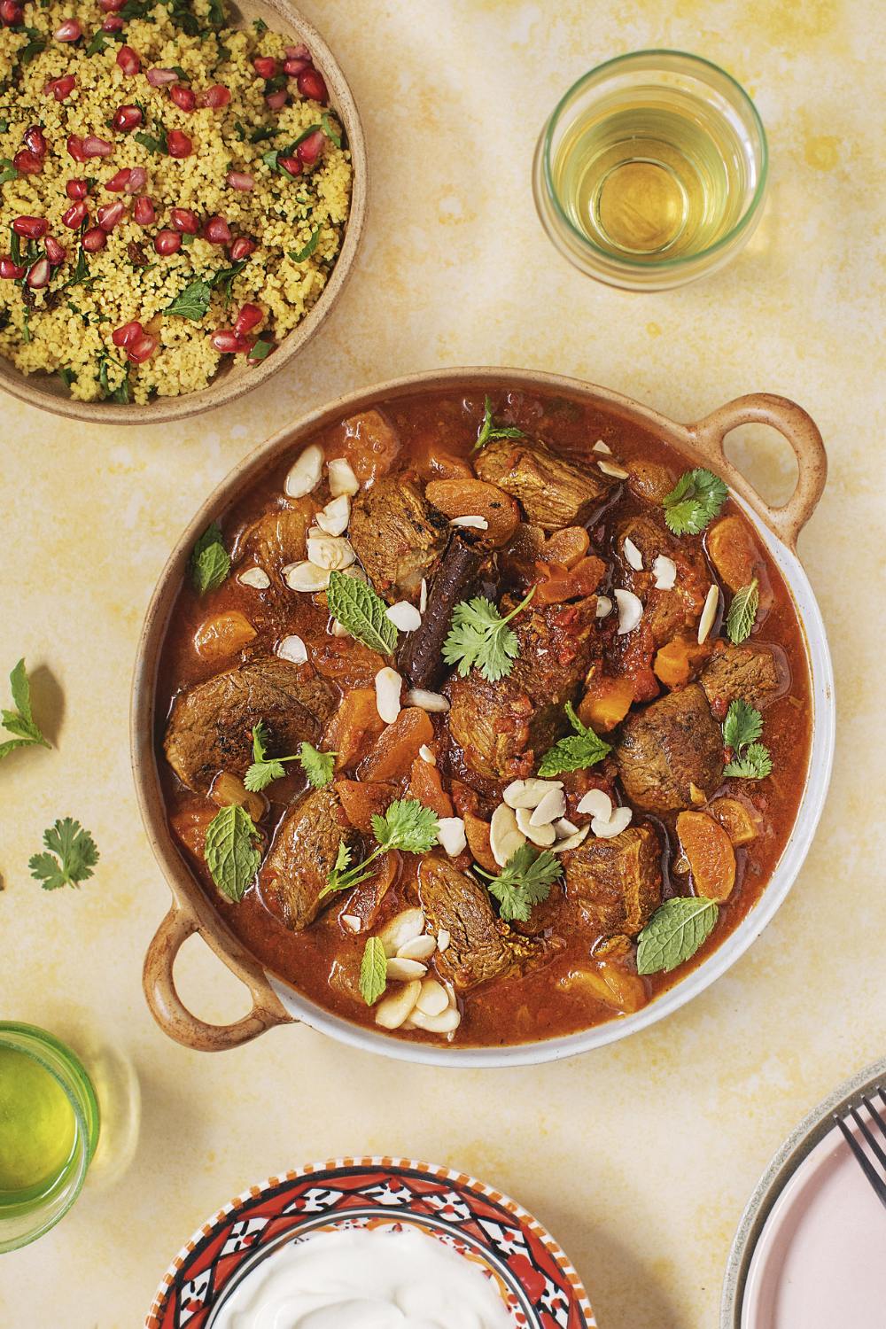 Slow Cooker Spiced Apricot Lamb Tagine