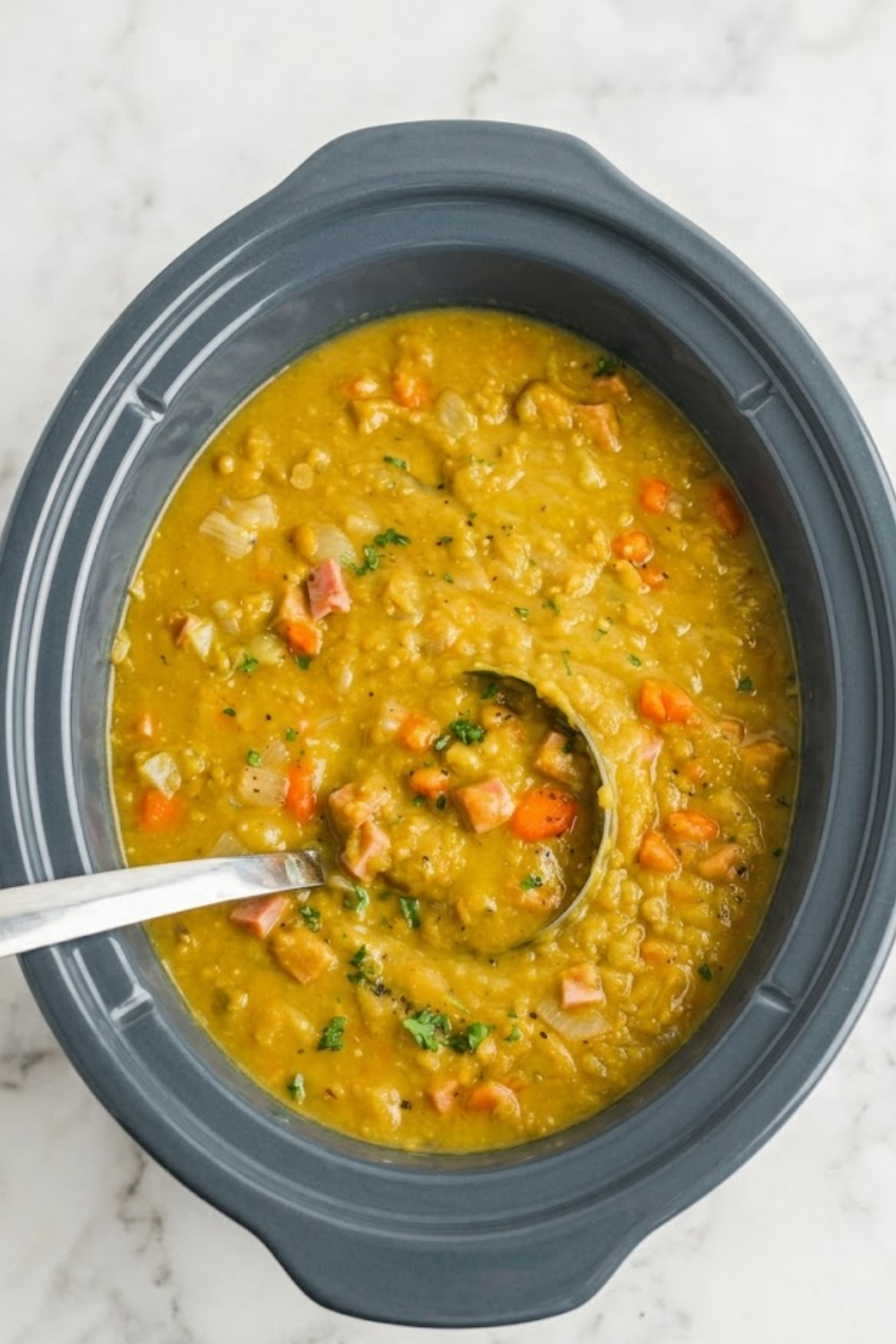 Slow Cooker Ham Split Pea Soup