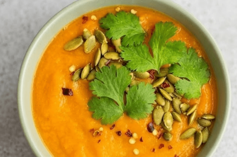 Slow Cooker Sweet Potato and Red Pepper Soup