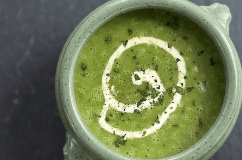 Slow Cooker Pea and Mint Soup