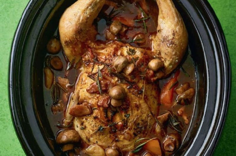 Slow Cooker Coq Au Vin Chicken Pot Roast