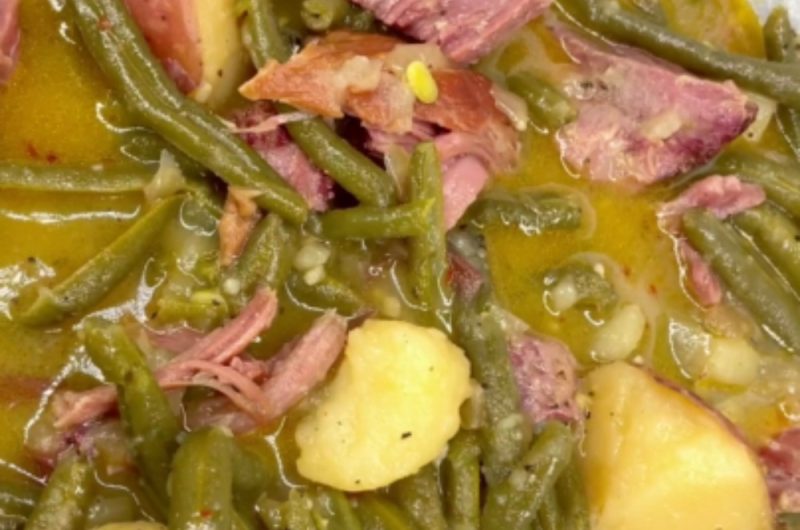 Slow Cooker Green Beans With Smoked Turkey