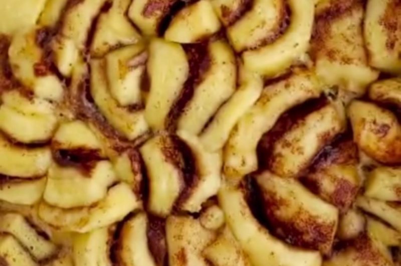 Slow Cooker Cinnamon Roll Casserole With Apples