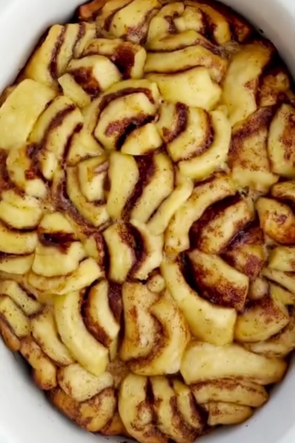 Slow Cooker Cinnamon Roll Casserole With Apples