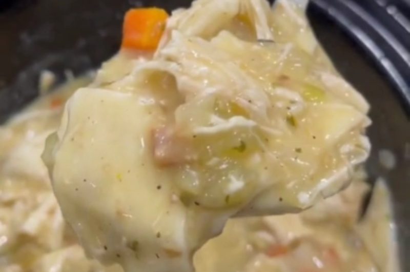 4 Ingredient Crockpot Chicken and Dumplings