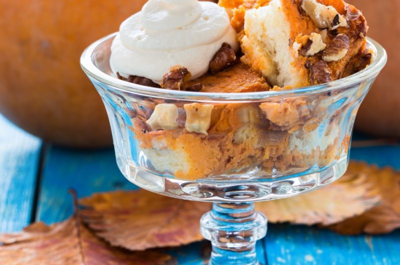 Slow Cooker Pumpkin Bread Pudding