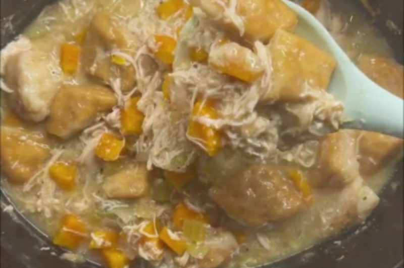 5 Ingredient Crockpot Chicken and Dumplings