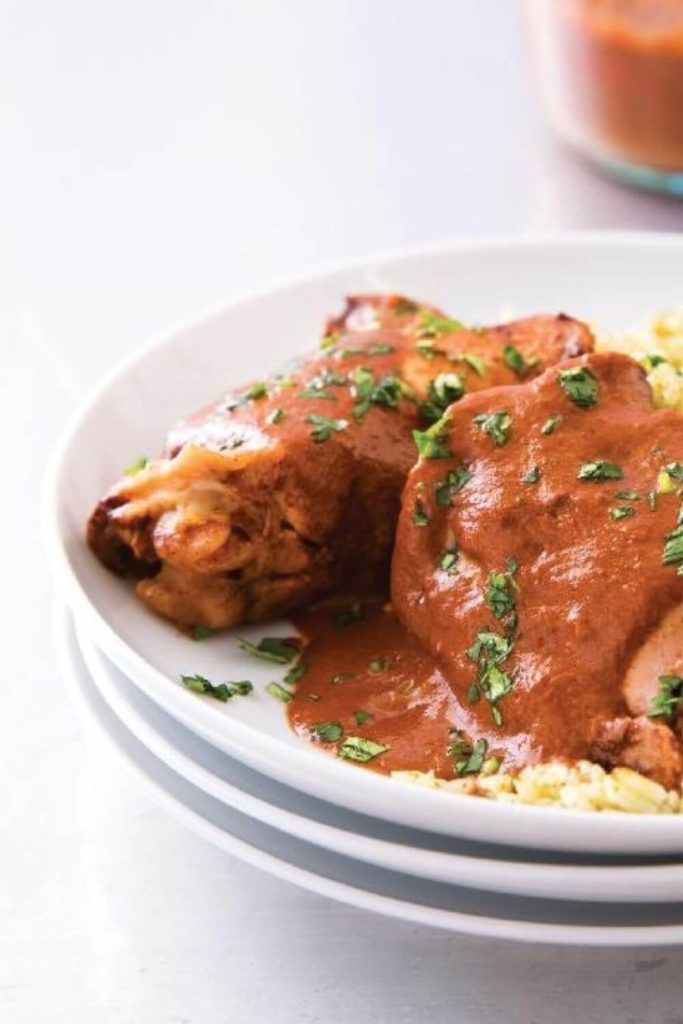 Easy Slow Cooker Mole Chicken Thighs