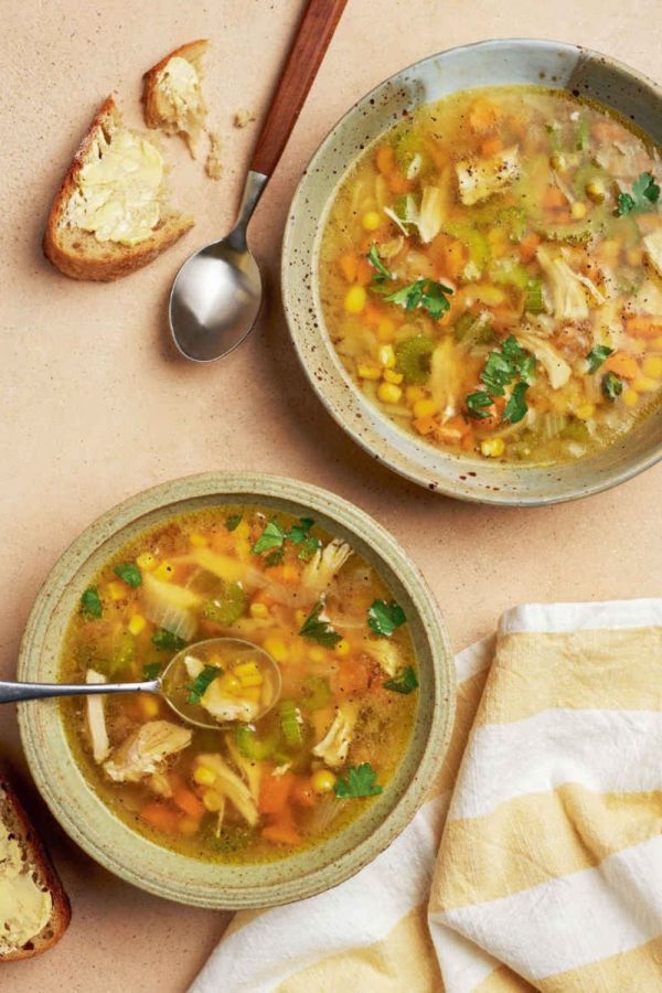 Slow Cooker Boneless Chicken Thighs Soup - Easy Peasy Slow Cook