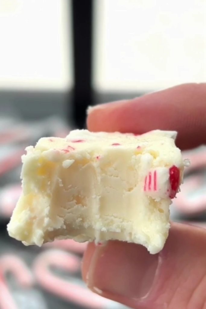 Slow Cooker Candy Cane Fudge