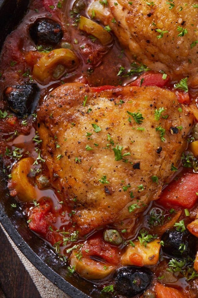 Slow Cooker Chicken Thighs Cacciatore