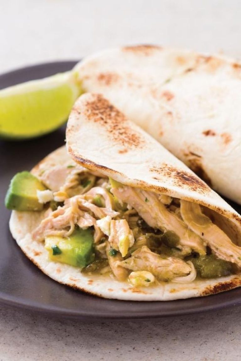Slow Cooker Chicken Thighs Tomatillo Tacos Easy Peasy Slow Cook