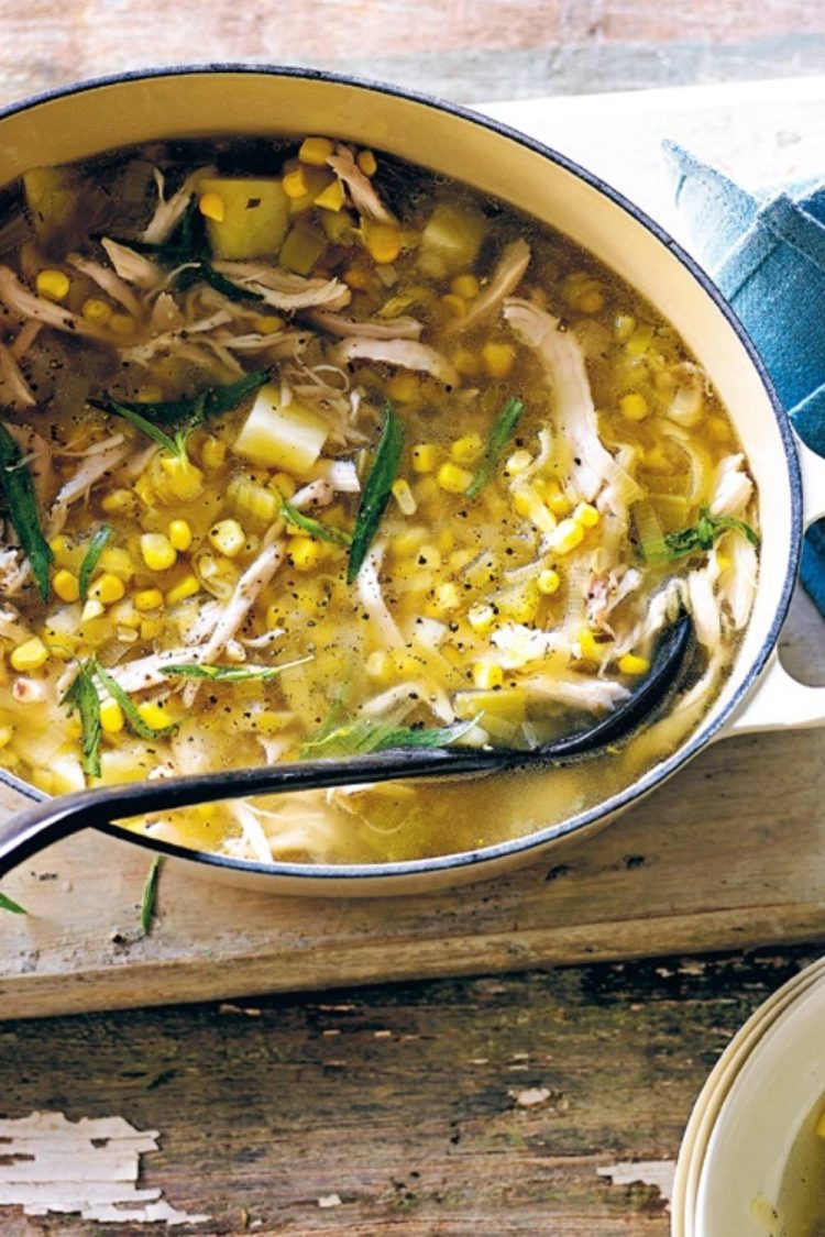 Slow Cooker Chicken and Sweetcorn Soup Easy Peasy Slow Cook