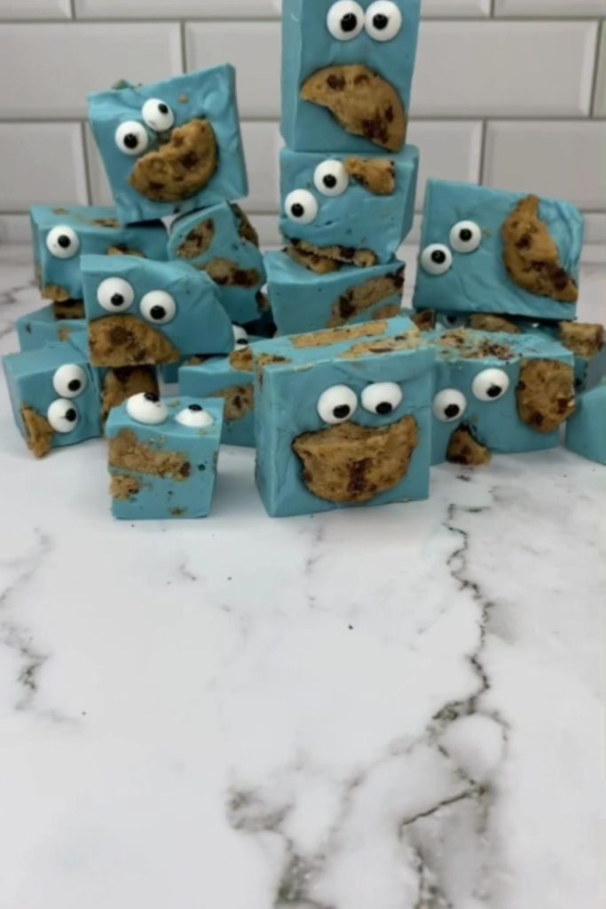 Slow Cooker Cookie Monster Fudge