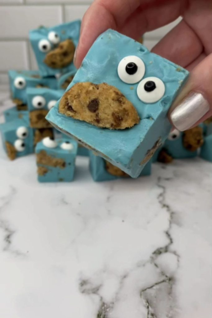 Slow Cooker Cookie Monster Fudge