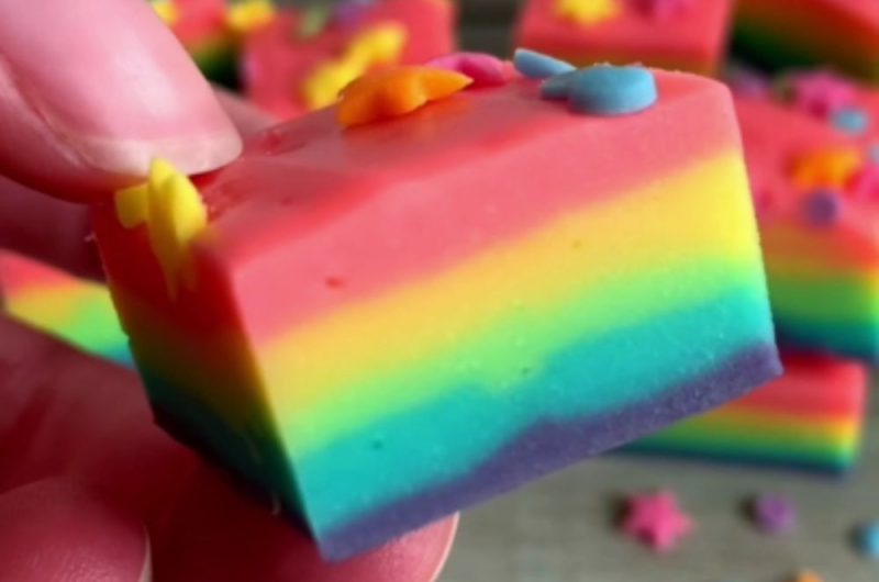 Slow Cooker Rainbow Fudge