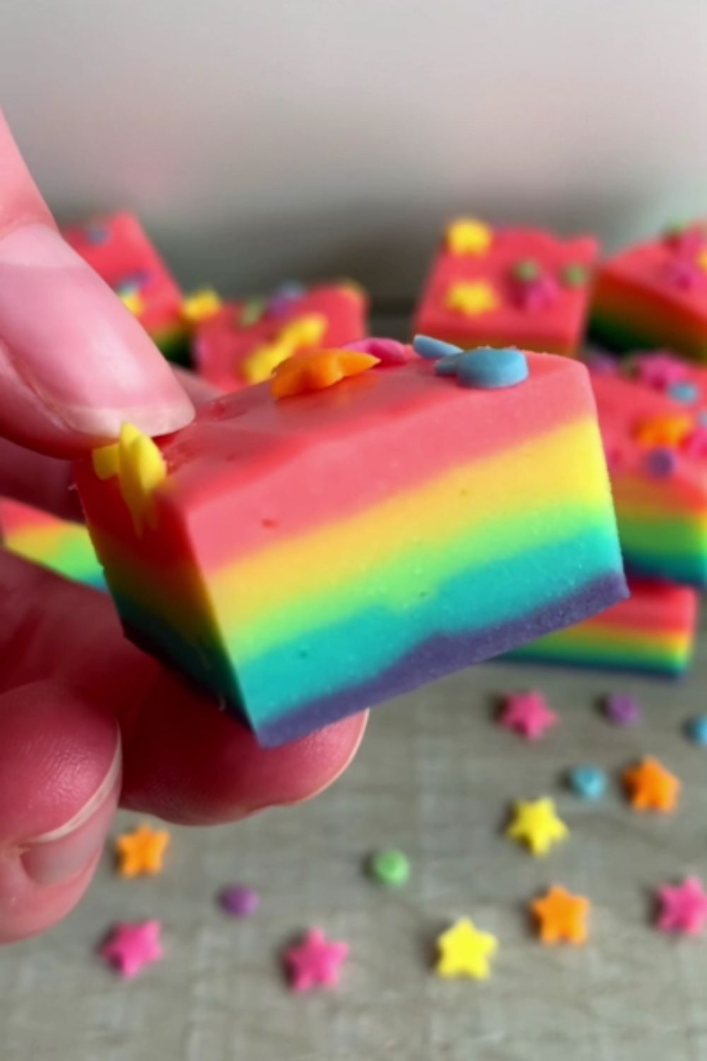 Slow Cooker Rainbow Fudge