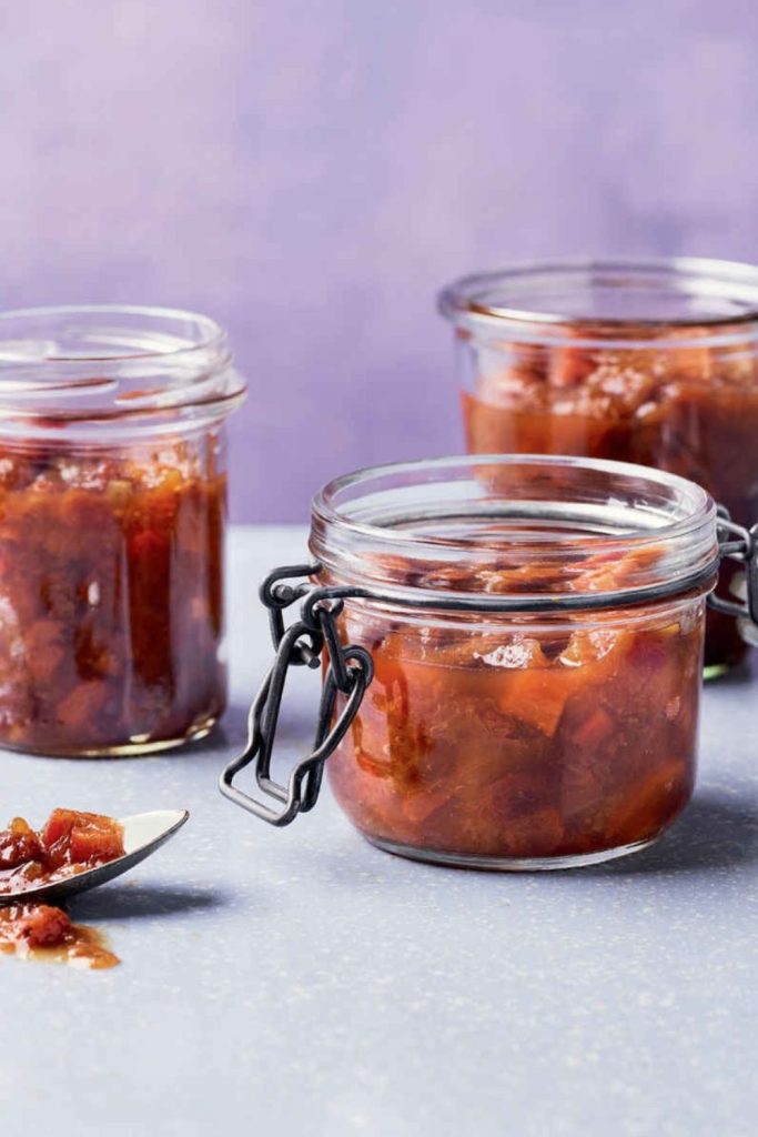 Slow Cooker Rhubarb Chutney