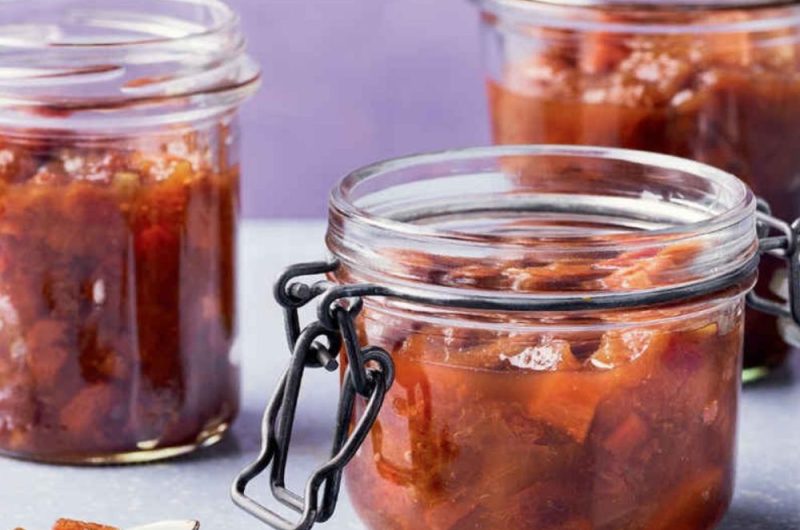 Slow Cooker Rhubarb Chutney