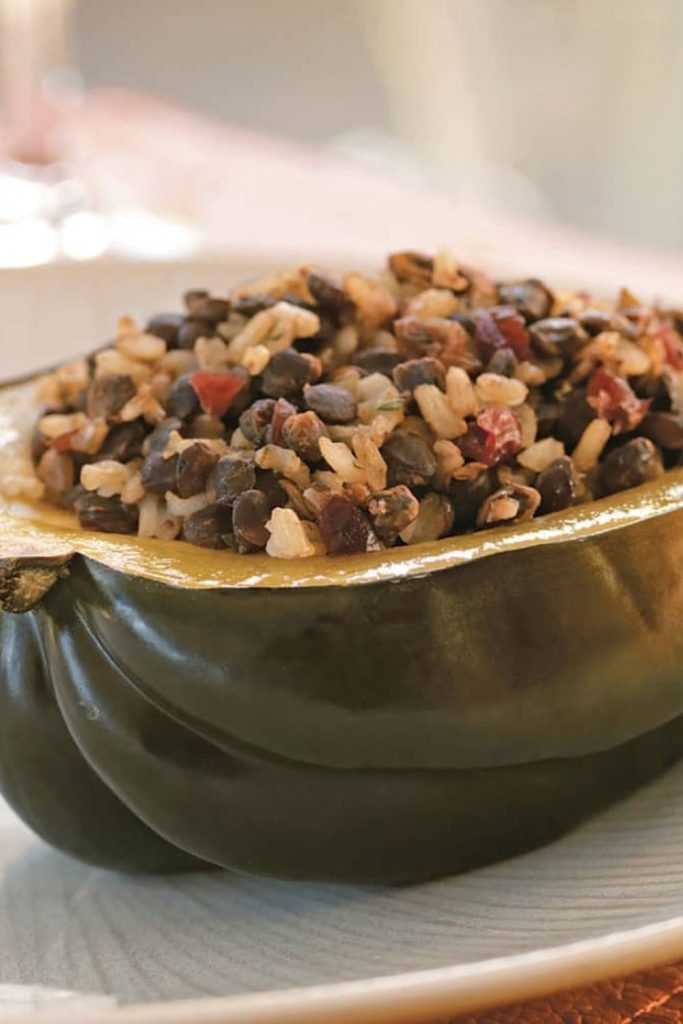 Acorn Squash Stuffed With Cranberrypecan Rice