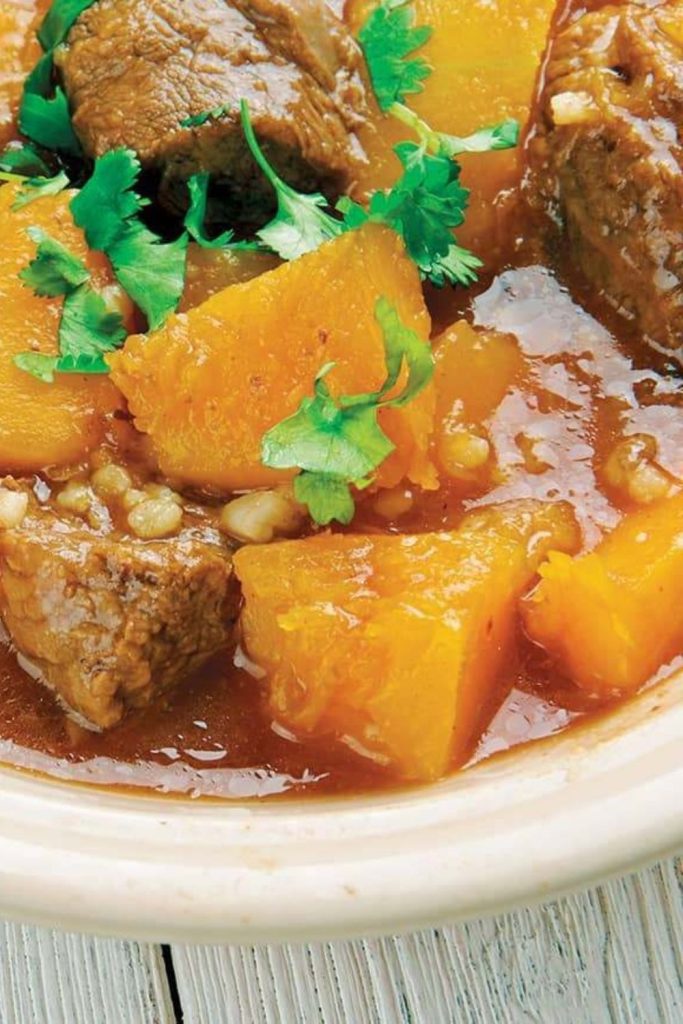 Beef With Butternut Squash and Cherries