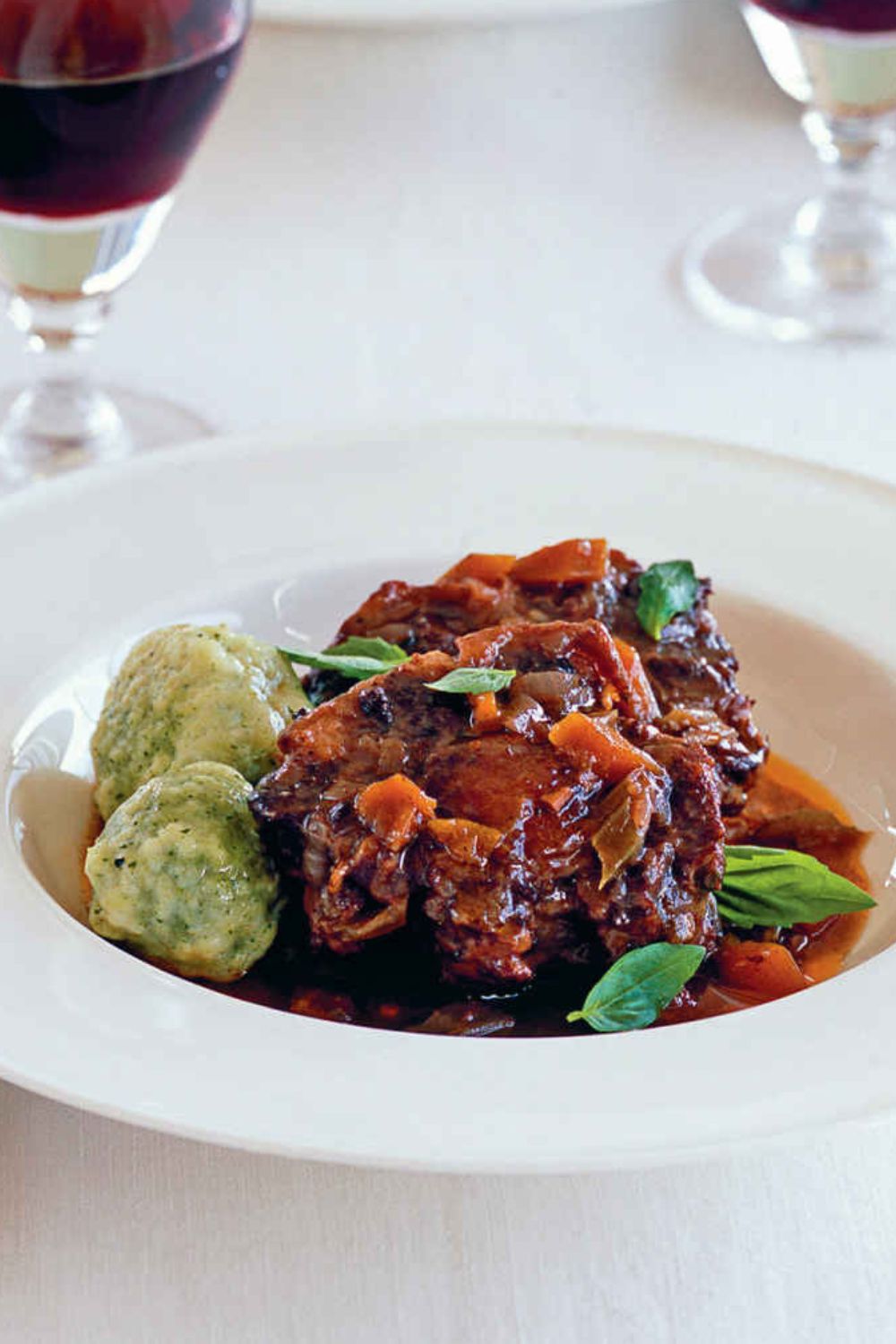 Braised Oxtail with Basil Dumplings