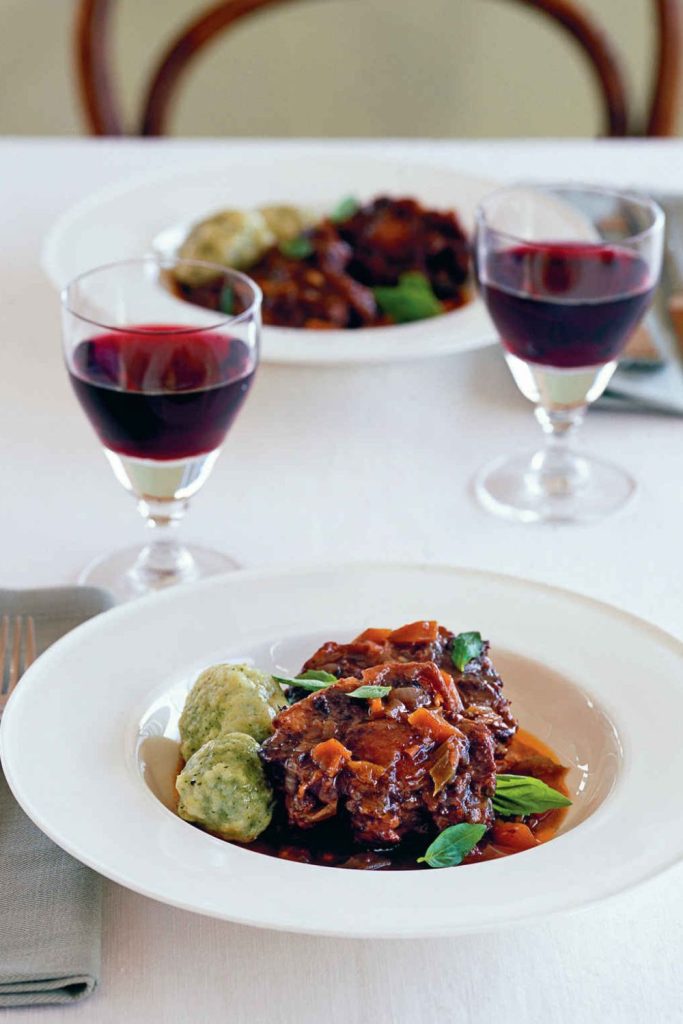 Braised Oxtail with Basil Dumplings