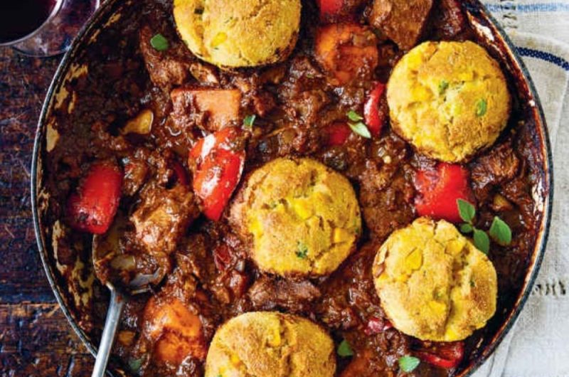 Brazilian Pork Stew with Corn Dumplings