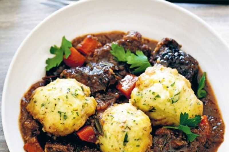 Slow Cooker Beef and Guinness Stew With Buttermilk Dumplings