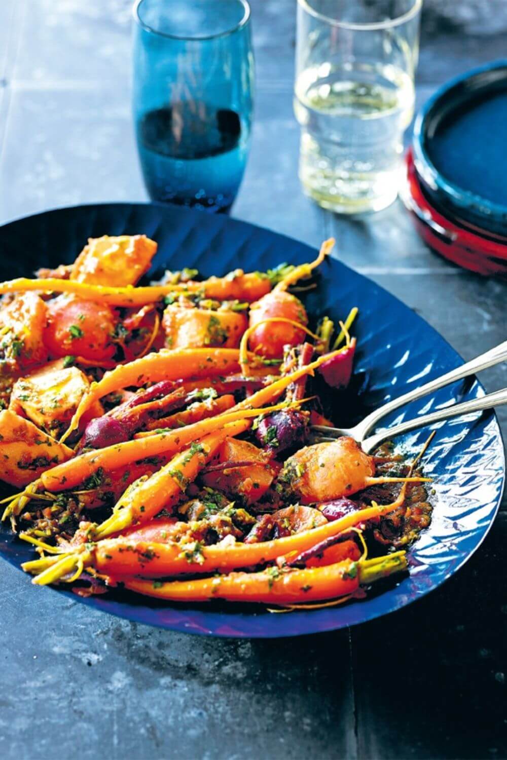 Slow Cooker Chermoula Root Vegetable Tagine