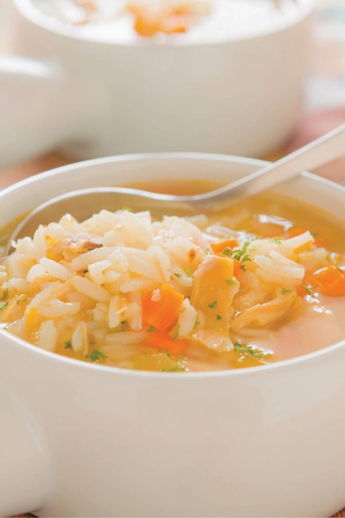 Slow Cooker Easy Chicken Rice Soup Easy Peasy Slow Cook