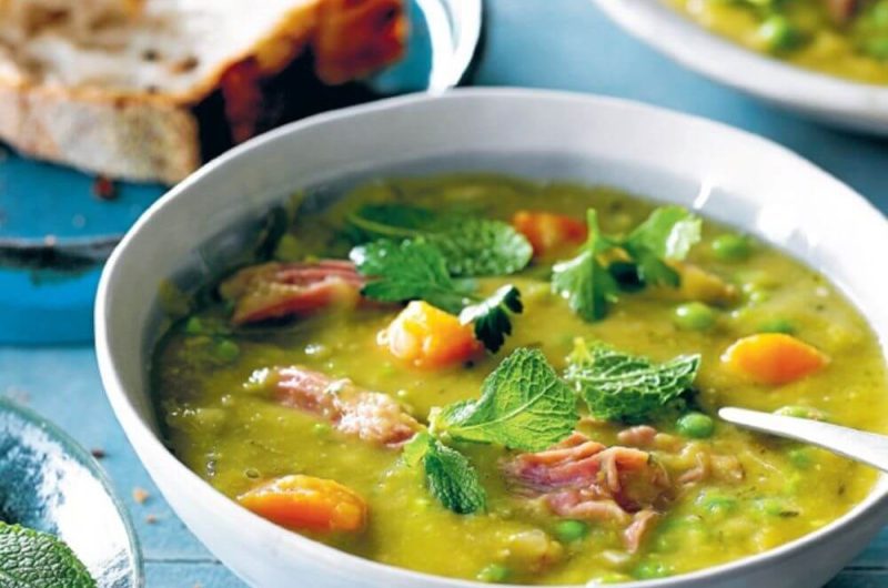 Slow Cooker Easy Split Green Pea and Ham Soup