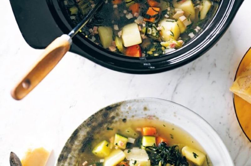 Slow Cooker Farro Minestrone