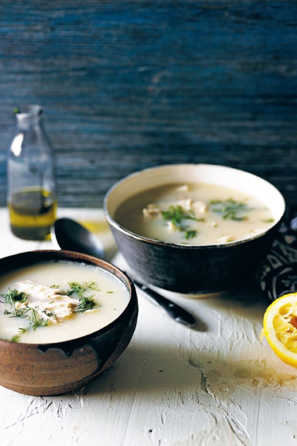 Slow Cooker Greek Chicken Soup With Rice and Lemon