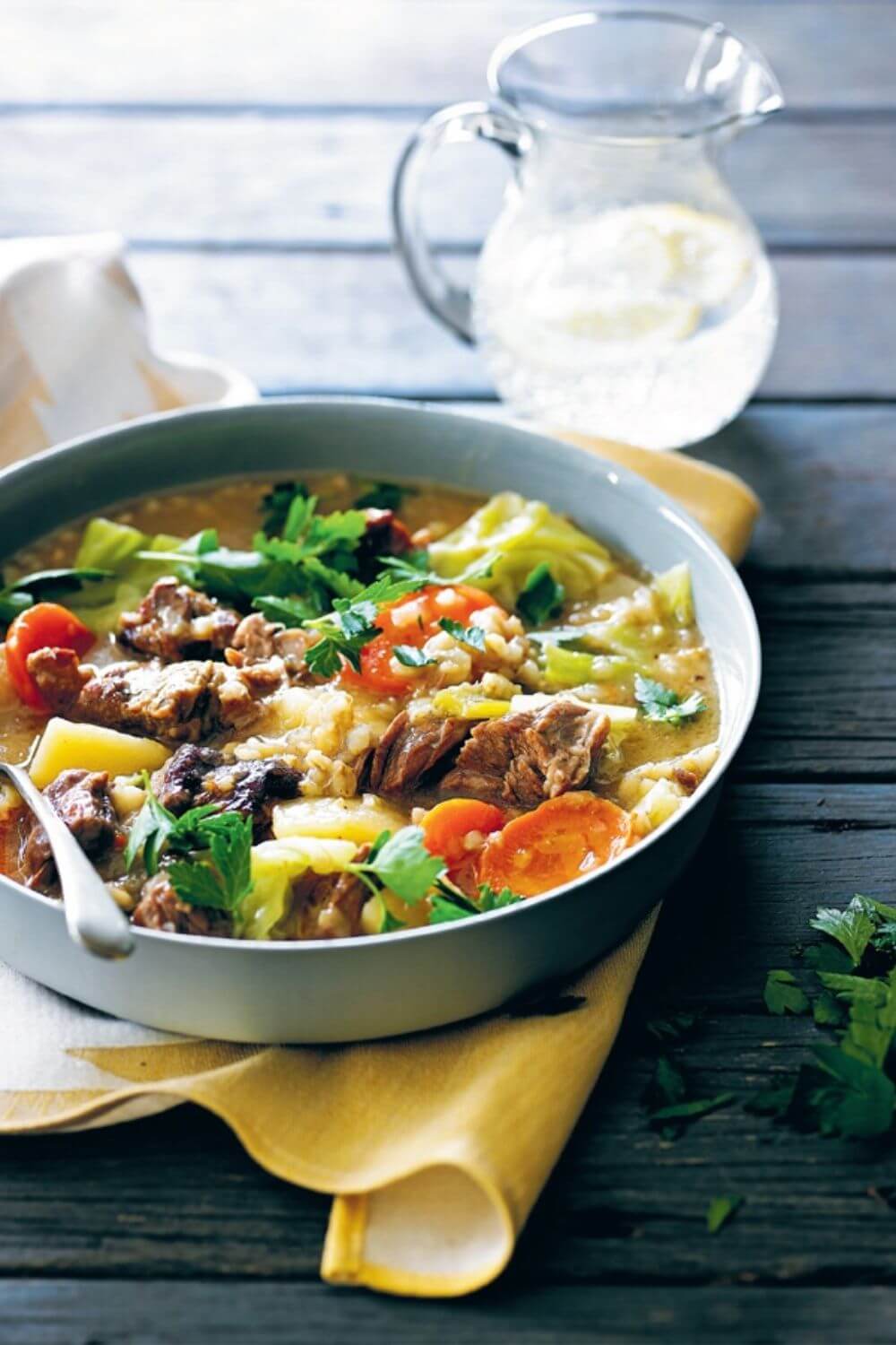 Slow Cooker Irish Lamb, Barley and Potato Stew