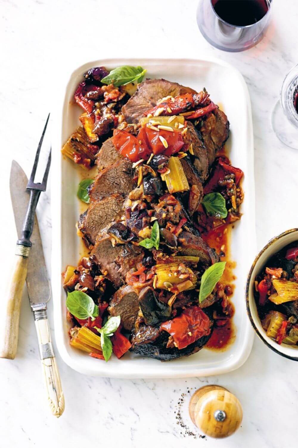 Slow Cooker Sicilian Roast Beef With Caponata