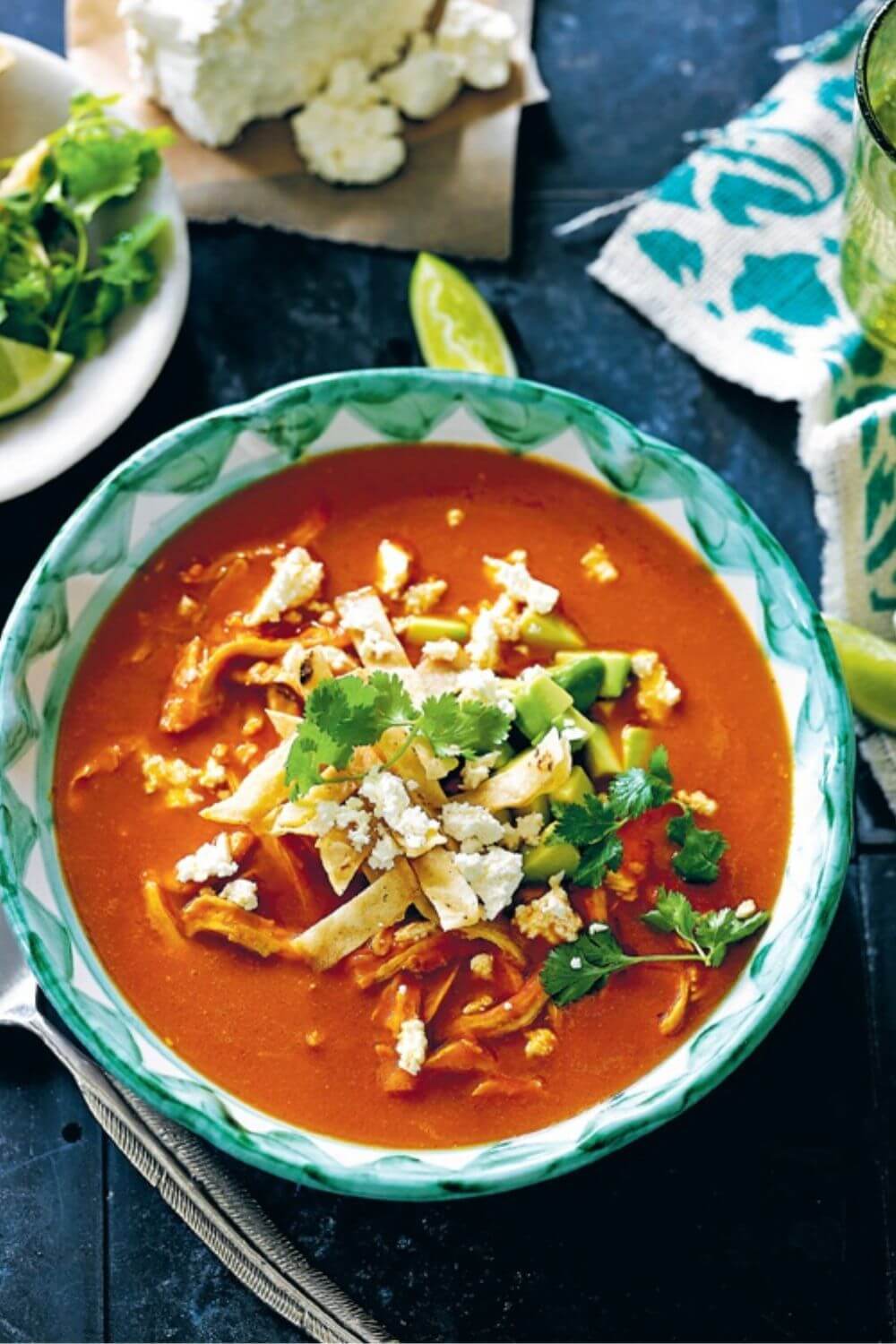 Slow Cooker Tortilla Soup With Shredded Chicken