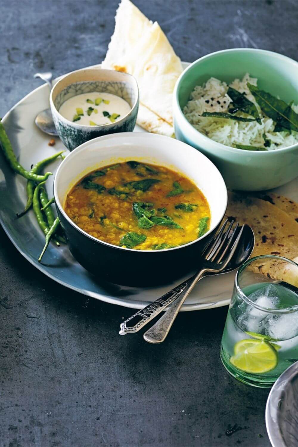 Slow Cooker Yellow Dal With Spinach