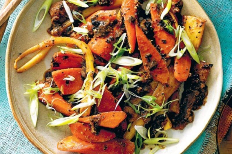 Parsnips and Carrots With Black Bean Sauce