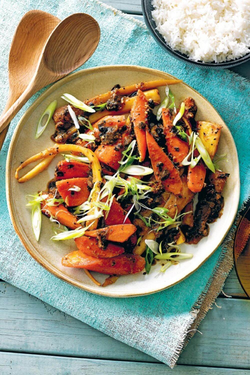 Parsnips and Carrots With Black Bean Sauce