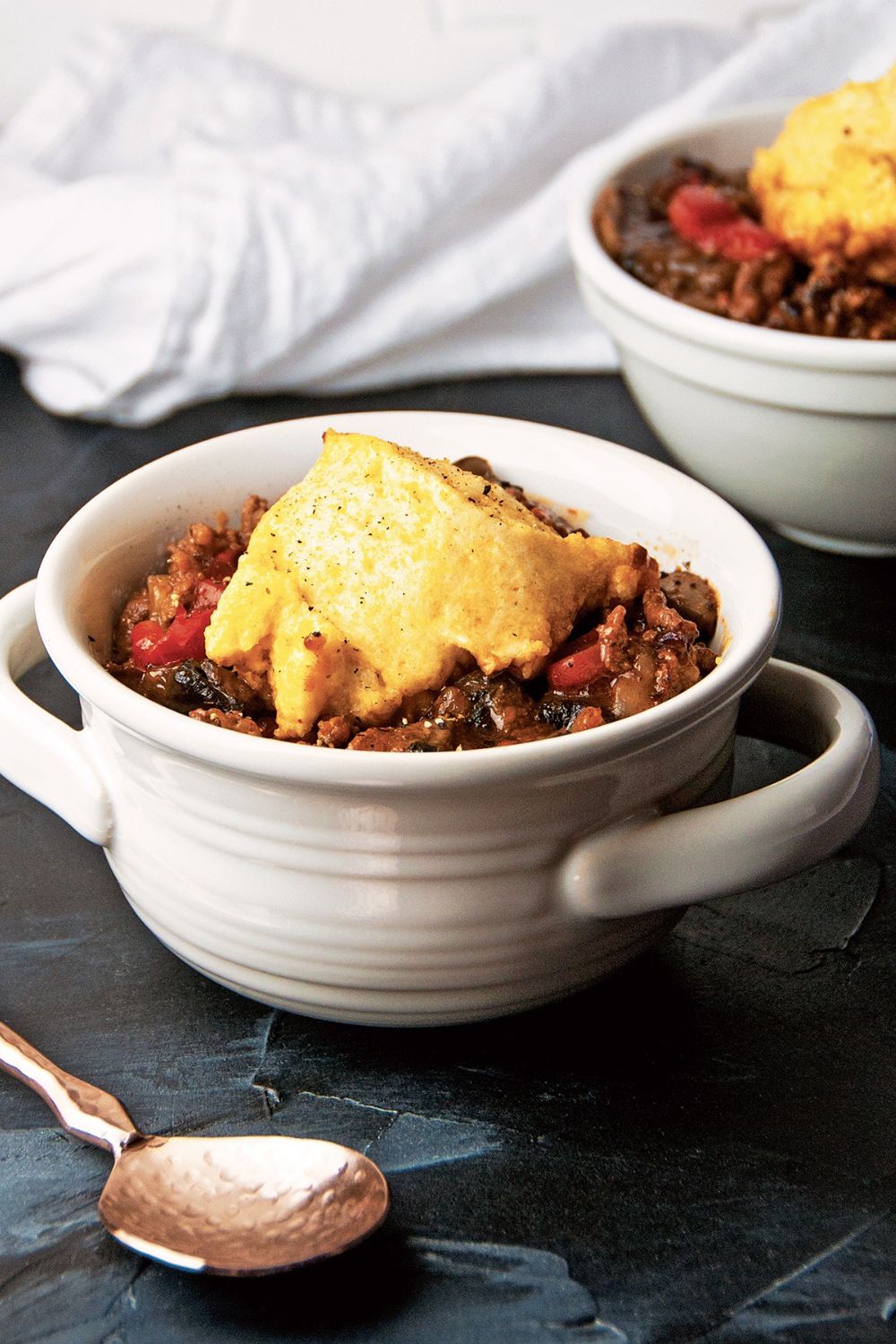 Slow Cooker Beef Skillet Pie With Cornbread