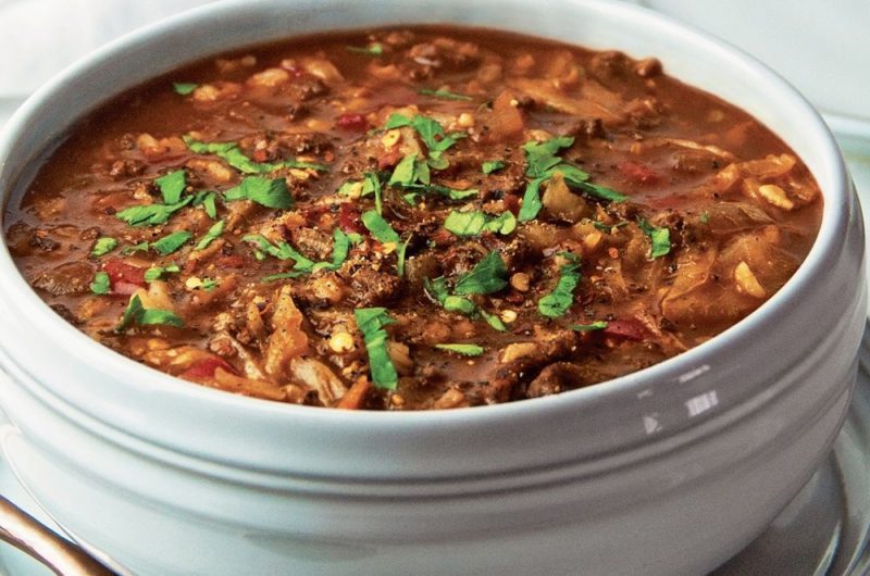 Slow Cooker Beefy Stuffed Cabbage Soup