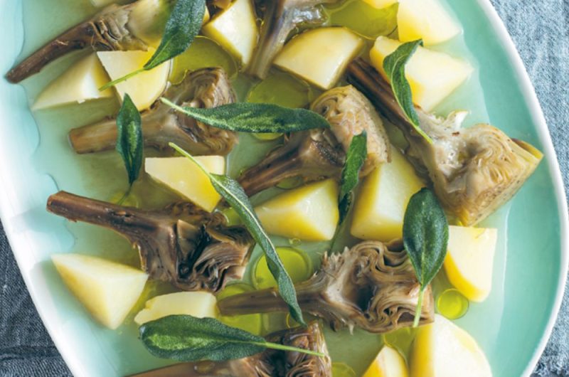 Slow Cooker Braised Artichokes With Potatoes, Garlic And Sage