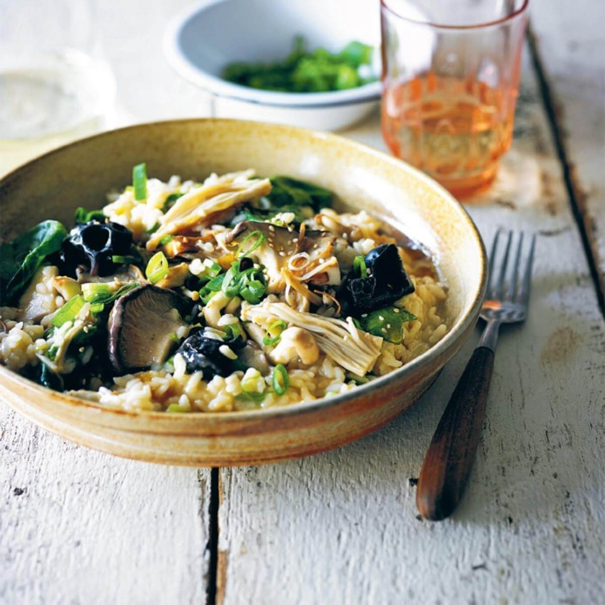 Slow Cooker Butter Miso Mushroom Risotto