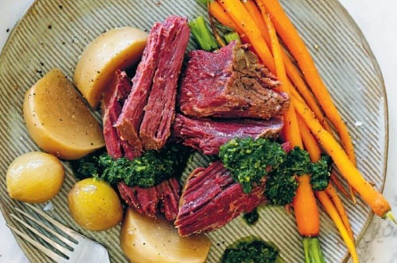 Slow Cooker Corned Beef With Root Vegetables