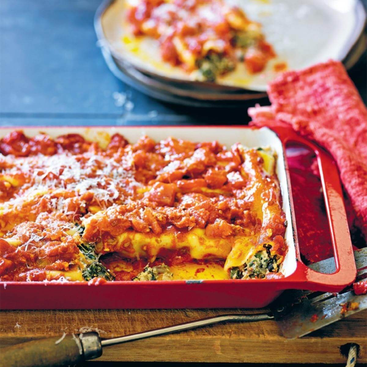 Slow Cooker Three Cheese and Silverbeet Cannelloni - Easy Peasy Slow Cook