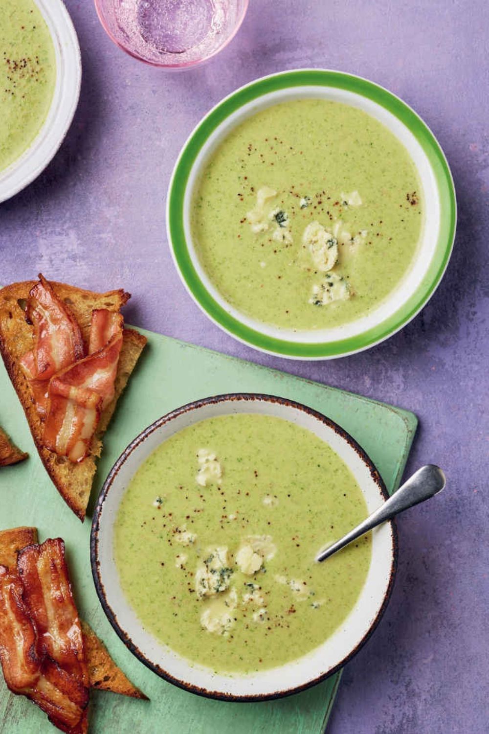 Slow Cooker Broccoli & Stilton Soup With Bacon Toast