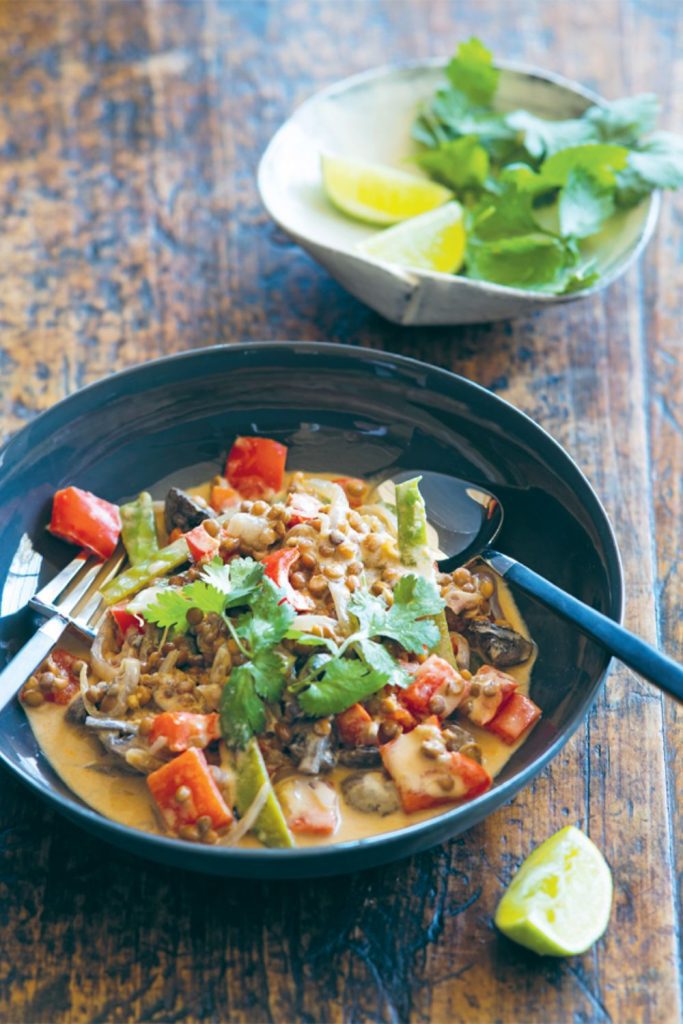Slow Cooker Brown Lentil And Vegetable Massaman Curry - Easy Peasy Slow